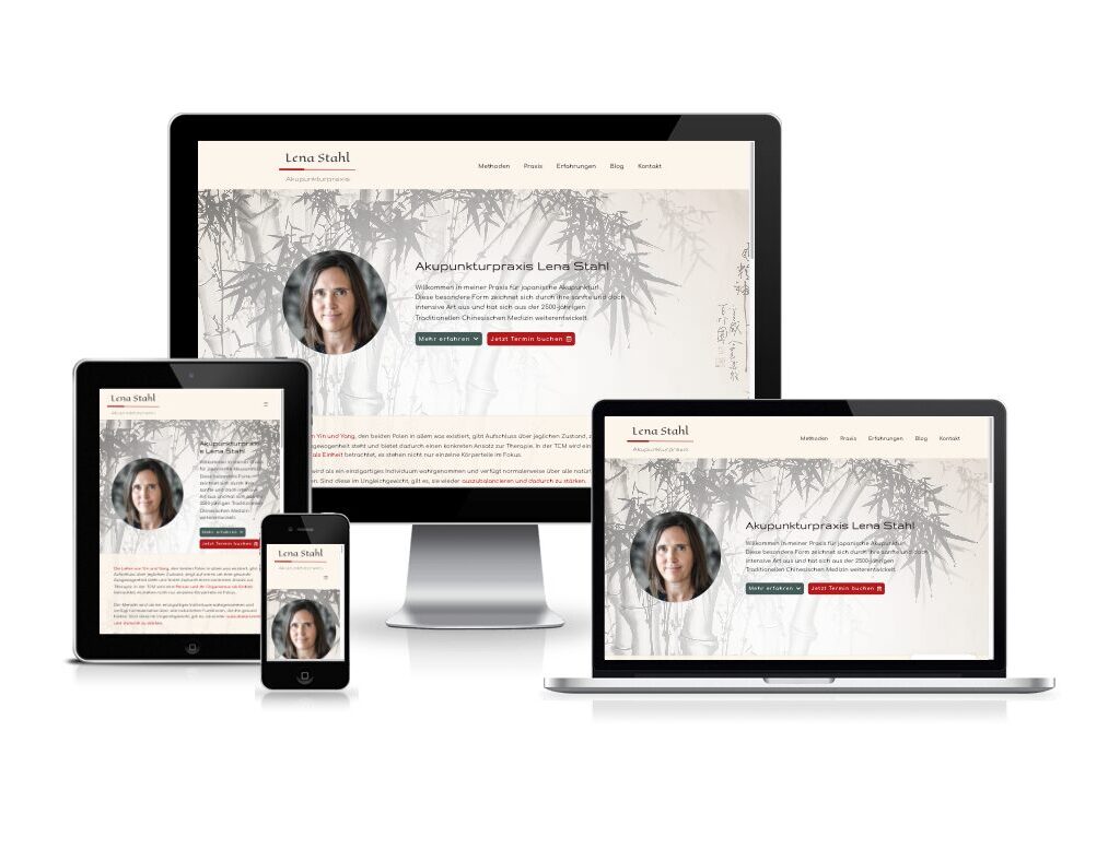 Website der Akupunkturpraxis Lena Stahl