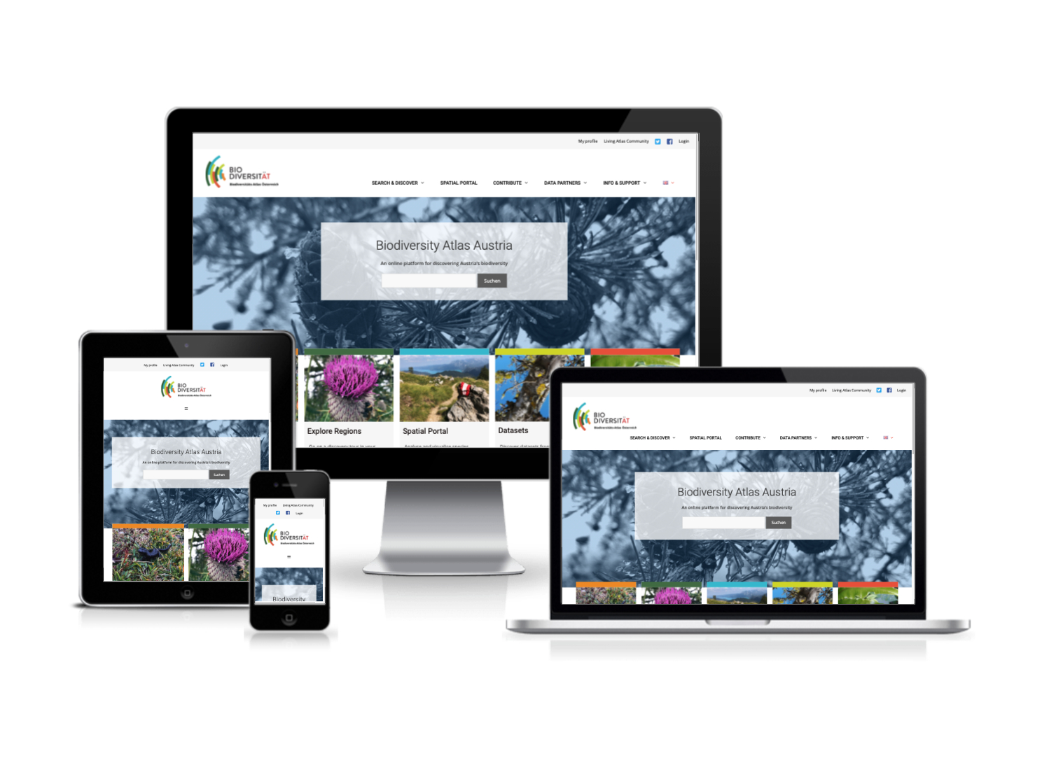 Website des Biodiversity Atlas