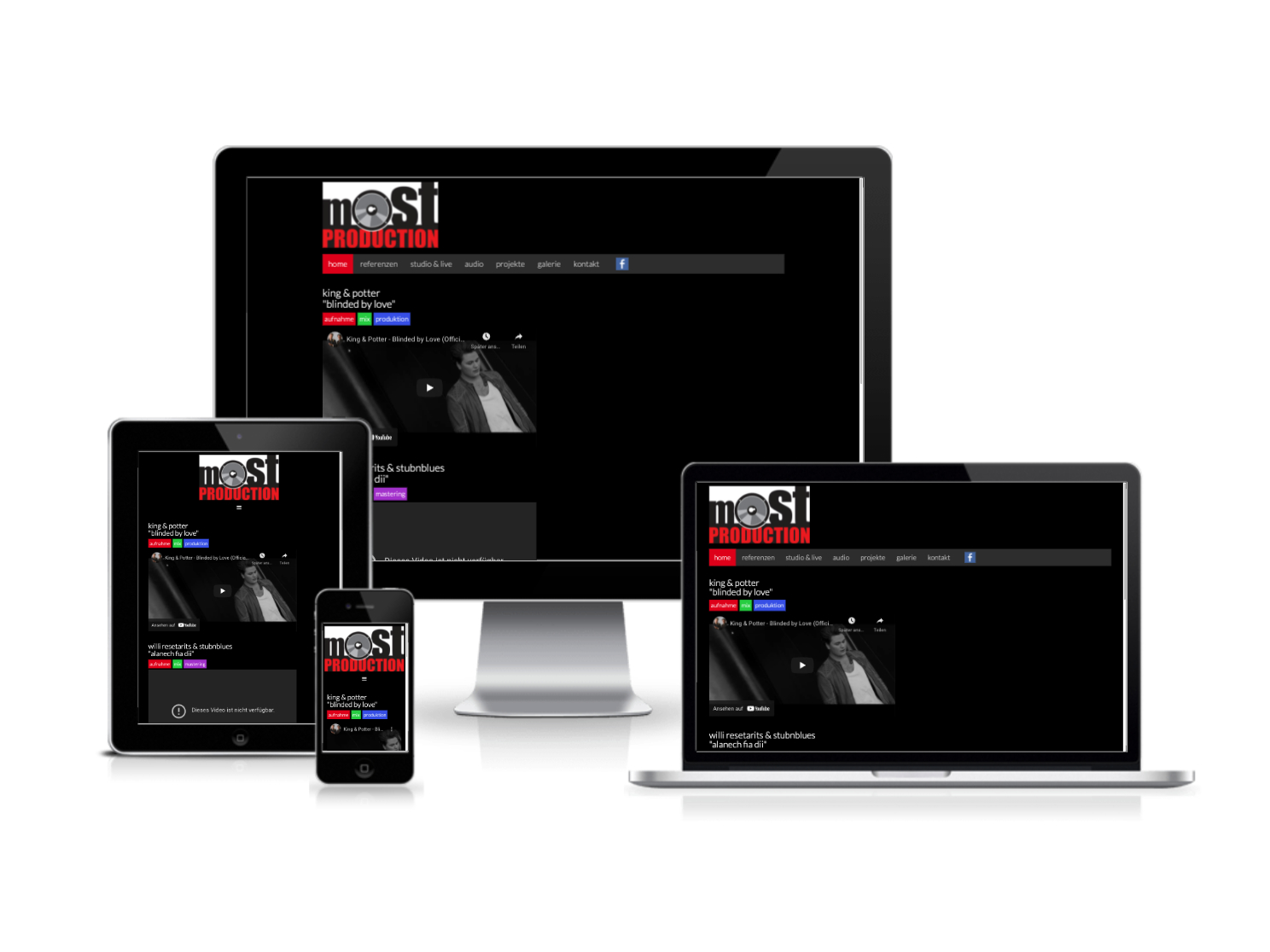 Website-Projekt für most-production