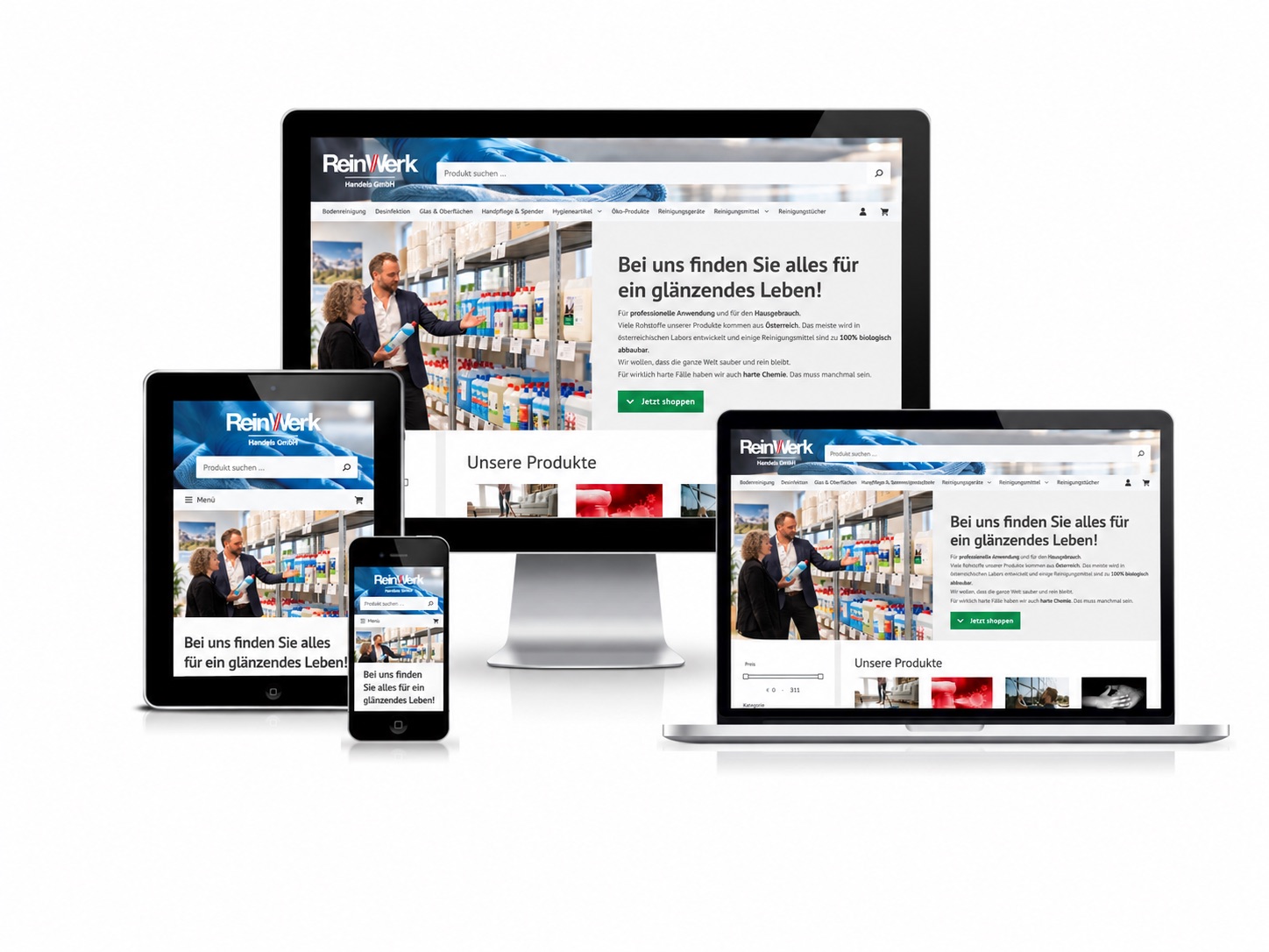 Website-Projekt für Reinwerk Handel